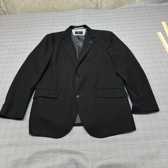 Tailorbyrd Blazer Men‎ 42L Black Sports Coat 2 Button Casual Business Preppy - Picture 1 of 16